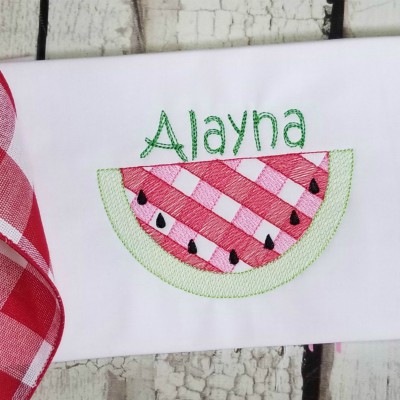 watermelon plaid sketch